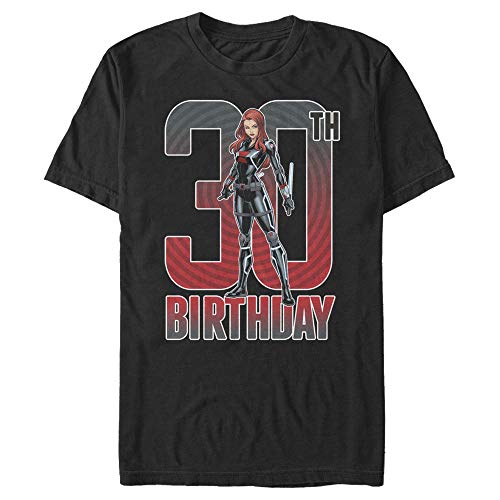 T-shirt Marvel homme Black Widow noir en taille S pour l'anniversaire de 30 ans