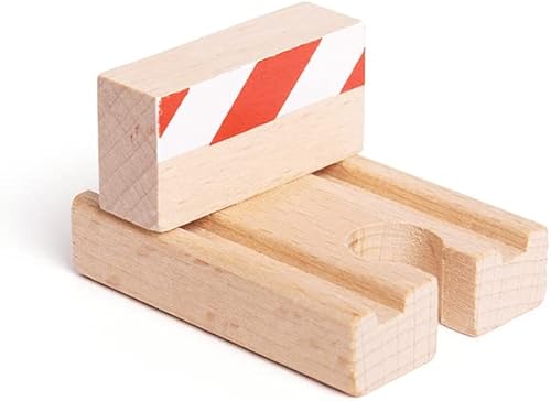 Miniatura 6 de Bigjigs Rail Buffers de madera (paquete de 6) - Otras marcas principales de rieles de madera son compatibles