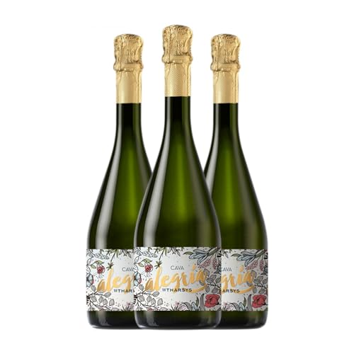 Pago de Tharsys Alegría Chardonnay Dulce Cava 75 cl Espumoso blanco (Caja de 3 Botellas de 75 cl)