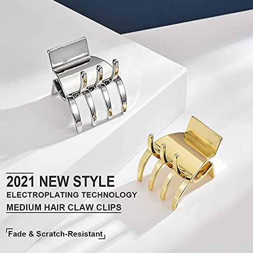 Small Hair Claw Clips Metal Hair Clips For Women Girls Fine Hair, 1.3 Inch Medium Claw Clips For Thick/Thin Hair, Non Slip Hair Jaw Clips Strong Hold Hair Clamps With Gift Box (4 Pack) #TOP1