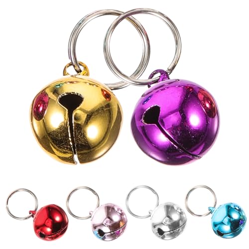 GANAZONO 6Pcs Stainless Steel Cat Dog Collar Bells Hanging Charms for Pet Accessories for Crafting Jingle Bell Collar Durable and Unique Combinations