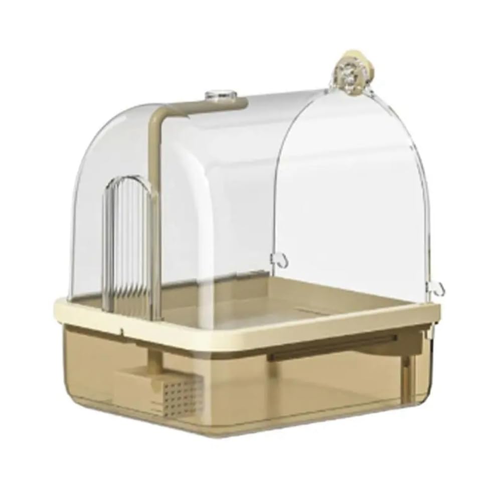 Bañera automática para loros evita agua sucia en baños de periquitos