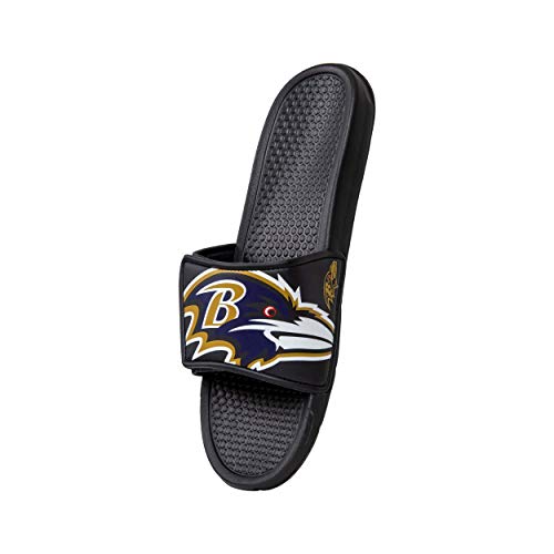 Image of FOCO mens NFL Team Cropped Big Logo Shower Sport Slide Flip Flop Sandals | Casual Sandals
