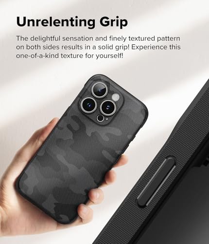 Image of Ringke Onyx Compatible with iPhone 16 Pro Case Cover Rugged Flexible Durable Anti-Slip TPU Protection Shockproof iPhone 16 Pro Back Cover - Camo Black