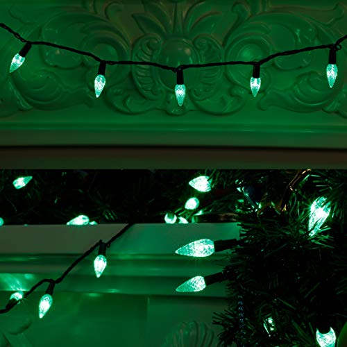 Twinkle Star C6 St Patricks Day String Lights, 100 Led 33Ft Fairy Lights With 29V Safe Adaptor, Indoor Outdoor Waterproof 8 Lighting Mode For Christmas Patio Xmas Tree Party Decor, Green #TOP5