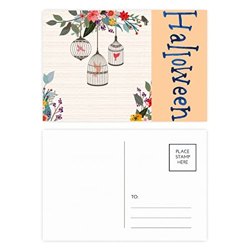 Cartes postales cage à fleurs d'Halloween pour éviter les invitations banales et ennuyeuses