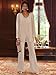 Lace Formal Pantsuits for Women Evening Party 3 Pieces Mother of The Groom Pants Suits Evening Outfit for Women Taupe Size 12