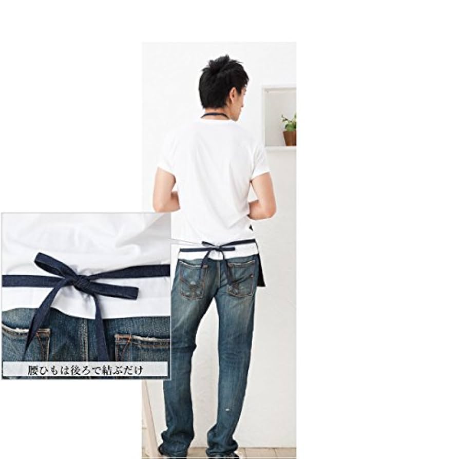 スタンダードカリフォルニア エプロン　生成り　レア Amazon | 【KD0078】ビンテージ風デニムメンズエプロン（生成り