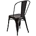 Flash Furniture Commercial Grade Distressed Copper Metal Indoor-Outdoor Stackable Chair