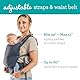 Infantino Fold & Go 2-in-1-Babytrage, Kompakt & Leicht, Verstellbar, für Babys mit einem Gewicht von 5,5 bis 18 kg, Grau