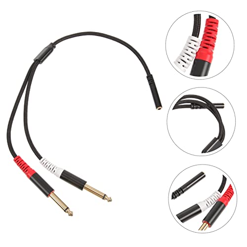 Adaptador de audio convertidor estéreo mono cable divisor compatible con mezcladoras y altavoces 4