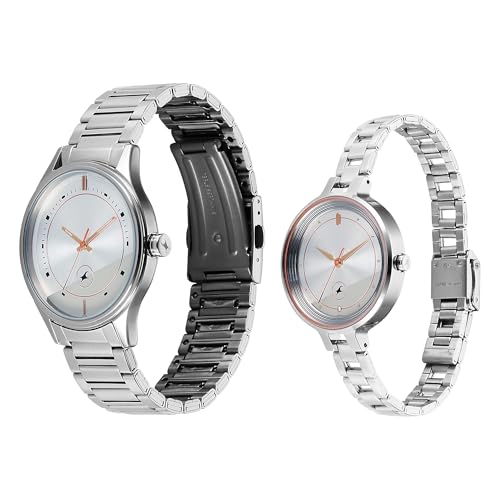 Image of Fastrack Mixmatch 4.0 Silver Dial Pair Watch