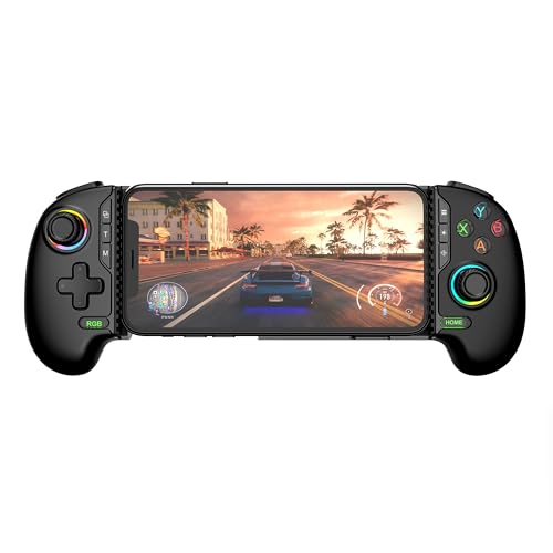 Ant Esports Combatant II RGB Wireless SmartPhone Gampepad for Android & iPhone|Bluetooth Mobile Game Controller|Magnetic Hall 3D Joystick|Compatible with Xbox Game Pass,SteamLink,COD, Minecraft,Roblox