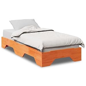 vidaXL Estructura de Cama apilable sin colchón marrón Cera 80x200 cm