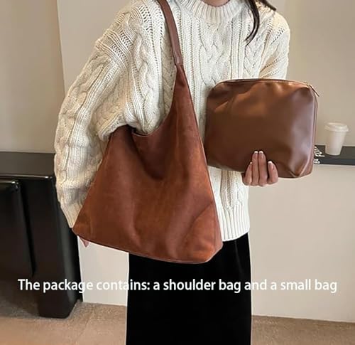 Modavo Suede Tote Bag, Slouchy Hobo Bags, Retro Soft Slouchy Shoulder Purses Handbags, Modavo Vintage Faux Suede Bag3