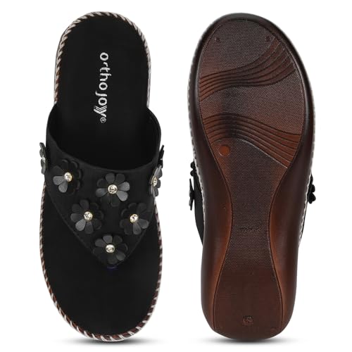 Image of ORTHO JOY doctor Fancy Footwear for women || Orthopedic Women's Fancy Slipper /Sandal For Women