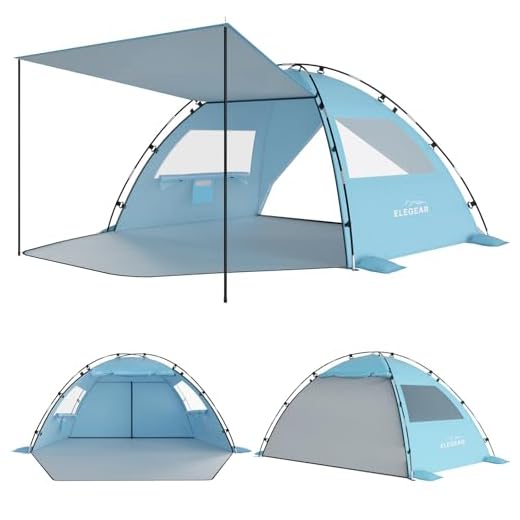 Best beach umbrella canopy Elegear 4-5 Person Beach Tent