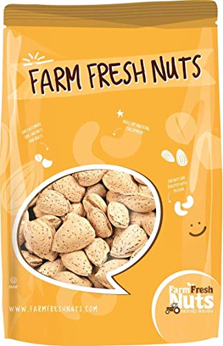 roasted almond in shell - Natural In Shell Raw California Almonds (2 Lbs.) - Pure Goodness Bursting with Natural Flavors - Vegan & Keto Friendly - Healthy for Snacking - Farm Fresh Nuts Brand