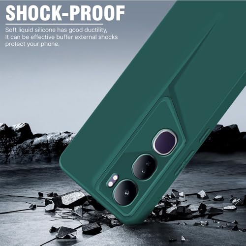 Image of WOW IMAGINE Slim Back Cover for Vivo Y300 5G | Blade Series Ultra Thin Case with Lightweight Design | Camera Protection | Soft Matte Silicone Flexible Mobile Case - Green