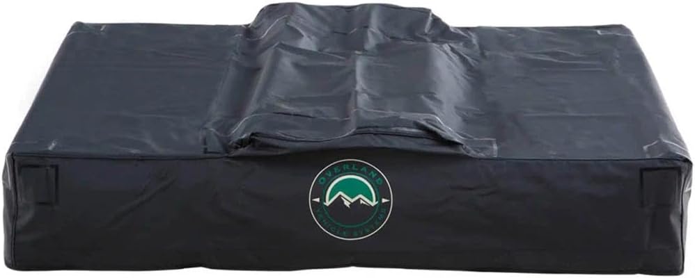 Heavy-duty PVC travel cover with Overland Vehicle Systems logo