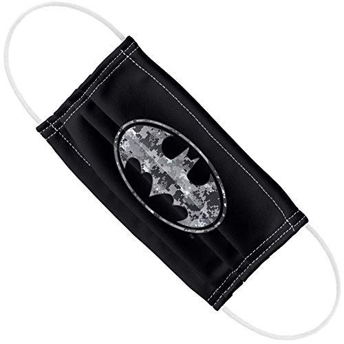 Popfunk Batman Urban Camo Shield 1-Ply Reusable Face Mask Covering with Adjustable Nose Wire, Unisex