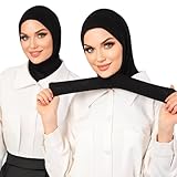 ZOKAK Instant Hijab Turban Headwrap, 10 Pieces Set, Breathable Cotton Blend (Black)