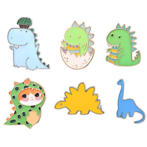 FaithHeart Dinosaurio Serie Broches Infantiles Niños