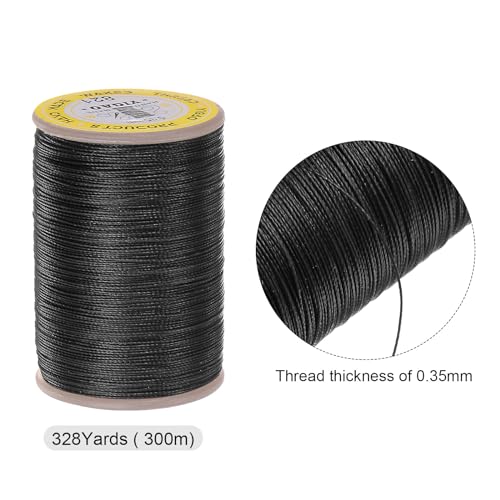 Hilo de costura negro HARFINGTON 2 piezas 300m 0.35mm miniatura 2