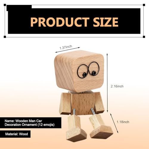 Set de 2 Muñecos de Madera con Pies que Se Mueven y Clip miniatura 2