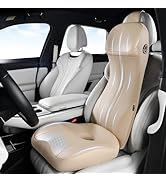 Coverado Car Seat Cushion and Integrated Neck Pillow Lumbar Support Kit, Ergonomic Lumbar Support...