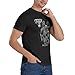 Asphyx Design Men's T-Shirt Summer Cotton Short Sleeved Tops Casual Crewneck Tee Black