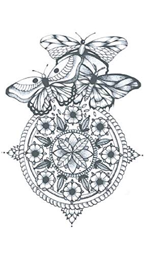 Sanerlian Butterfly Temporary Tattoo Sticker Moth Insect Fake Tatoo Women Girls Chest Back Arm Body Art 10.5X6Cm Set Of 12 #TOP7