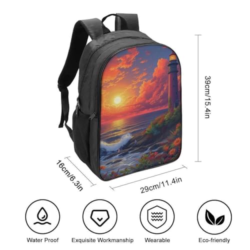 Sac à dos d'école Lighthouse 3D pour garçons du primaire et collège - 2