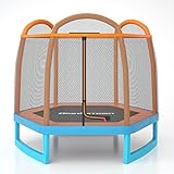 Montaje sencillo: esta pequeña cama elástica para exteriores e interiores es fácil de montar con un detallado manual de instalación (idioma español no garantizado). Dimensiones totales: 10 pies de profundidad x 8 pies de alto. Si tienes cualquier problema comprando o utilizando nuestra cama elástica, no dudes en ponerte en contacto con nosotros en cualquier momento.