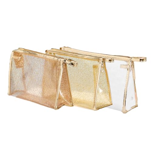 Trousse de maquillage transparente TPU x3 pour rangement cosmétique
