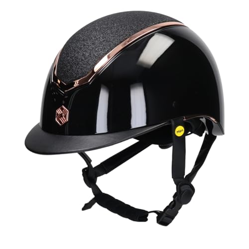 Schutzhelm Charles Owen Kylo Gloss MIPS Schwarz-Gold - Reitkappen -