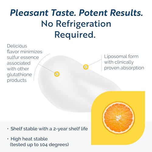 Researched Nutritionals Tri-Fortify Liposomal Glutathione - Clinically Researched for Superior Absorption - Supports Immune Health, Energy & Daily Detox - Orange Flavor for Kids & Adults (5 Fl Oz)