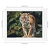 BTCOWZRV Tiger on A Boulder in The Jungle Paint by Numbers Kit for Adults, DIY Acrylic Oil Paintings for Wall Decor, Cotton Craft Arts 30x40cm for Beginner, Personalized Paint by Numbers for Gift #1