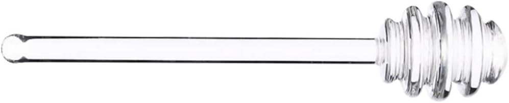 Cabilock Mini Glass Honey Dipper Stick Syrup Dispenser Glass Honey Dipper Sticks Spoon for Honey Jam Jar Dispense Drizzle Party Favors