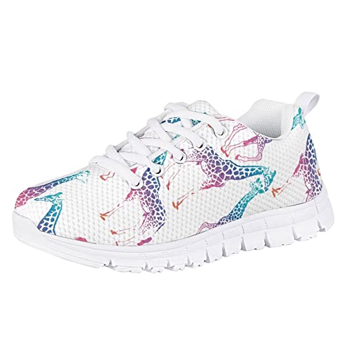 Yzaoxia Kids Running Shoes Girls Size 11-5 Breathable Mesh Sneakers Lightweight Tennis Shoes Lace Up