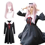 [神併良品] 藤原千花 コスプレ衣装 ウイッグ付き かぐや様は告らせたい～秀知院学園 制服セット 長袖 同人服 日常着 仮装 ハロウィン クリスマス 文化祭 学園祭 忘年会 cosplay コスチューム 撮影（藤原千花 長袖 制服セット ウイッグ付き，M）