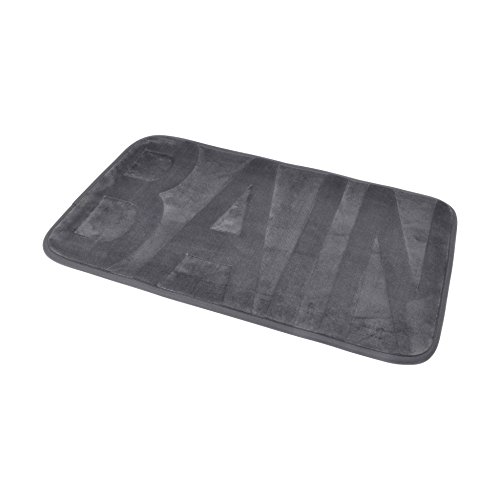 Douceur d 'Intérieur 6gmb370gr Microfiber Bath Mat 45 x 75 cm Anthracite, 45 x 75 cm (Rectangular)