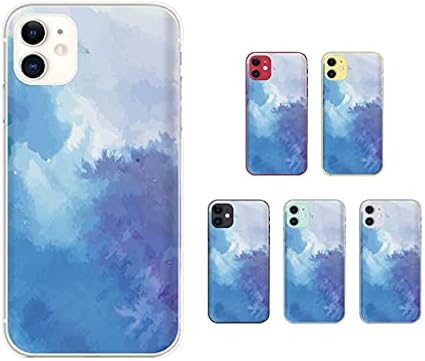 Amazon Co Jp Iphone 11 対応 スマホケース 淡いデザイン 青 水彩 絵の具 絵具 ホビー