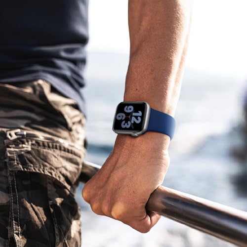 Silicone Band Compatible with Apple Watch Bands for Women 40mm 44mm 45mm 46mm 38mm 41mm 42mm 49mm Ultra Men, Sport Strap for iWatch Bands Series 10 9 8 7 6 5 4 3 SE