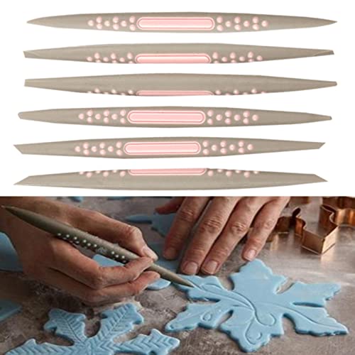 6Pcs Fondant Cake Decorating Tools, Plastic Fondant Carving Sculpting Pen Set, Sugar Modeling Shaper Decor Tool For Diy Handcrafts Details Carving #TOP3