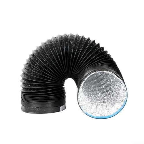 Gdfnmogo Tubo di ventilazione flessibile in PVC in alluminio, tubo di scarico da cucina per condotte di cappa, diametro 15 cm, resistente al calore e regolabile (100 cm)