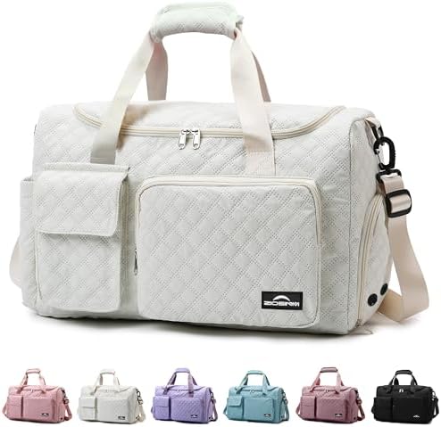 ZIOSINM Sporttasche Damen, Reisetasche Damen mit Nassfach | Wasserdichter Reisetasche Handgepäck mit Schuhfach Weekender, Schwimmtasche, Kleine Sporttasche für Kinder Mädchen und J
