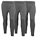 Produktbild Herren-Thermounterwäsche, lange Unterhose, extrem heiß gebürstete Innenseite, ultraweiche Hose, Leggings, 3 Stück, anthrazit, 34-37