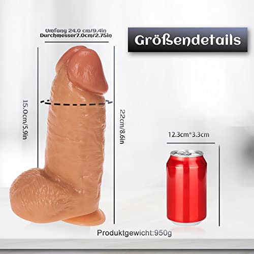 BDSMYEE 7 cm Durchmesser Dicker Analdildo, Analplug Prostatamassage und G-Punkt Stimulation, Penis-Nachbildung mit starker Saugnapf, Masturbations Sexspielzeuge für Paare, schwule Realistisch – Bild 4
