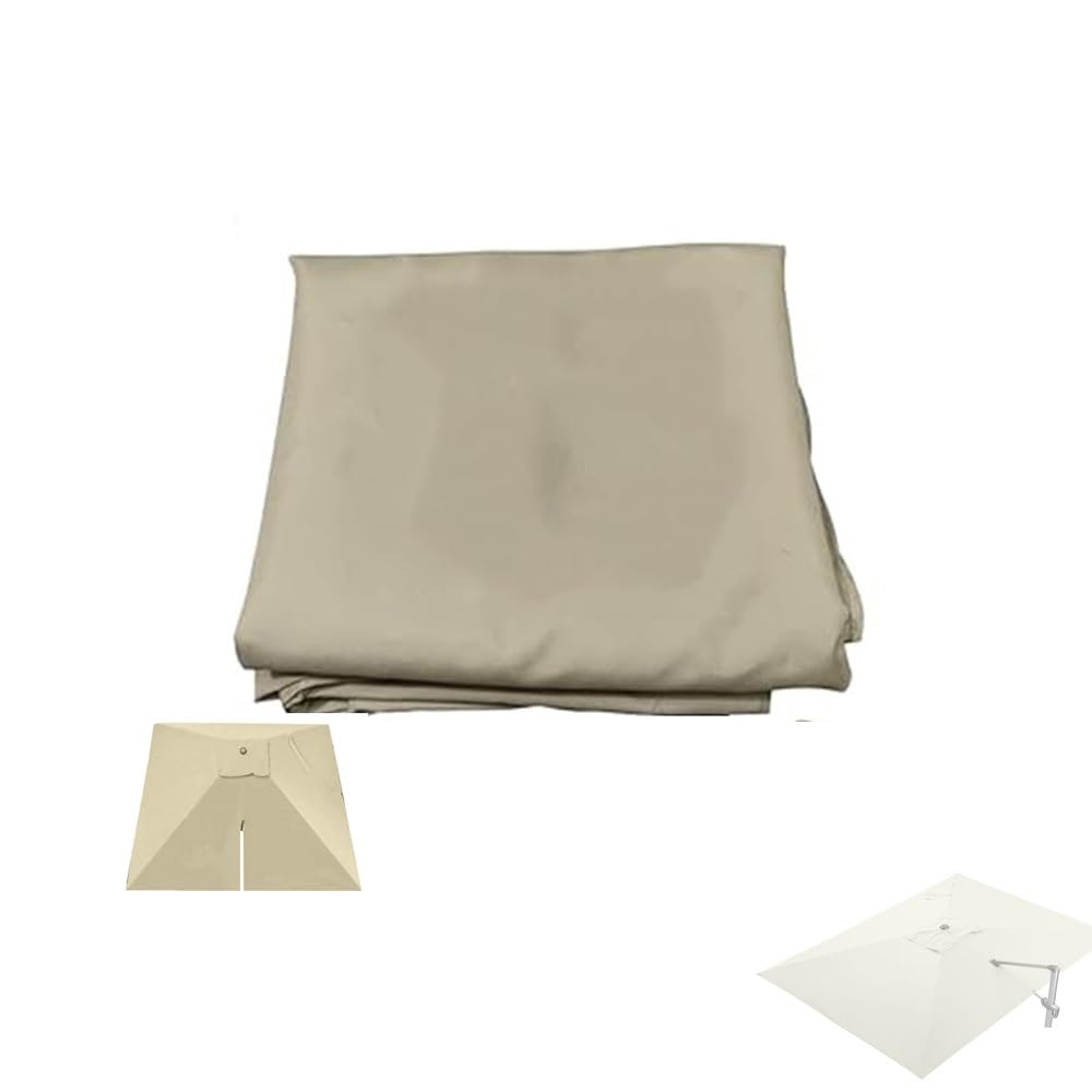 LRZPTDYU This 8'x8' Patio Umbrella Replacement Canopy Garden Parasol Top Cover for 10'x10' & 13'x10' Cantilever Umbrellas Fabric (2.5x2.5m)